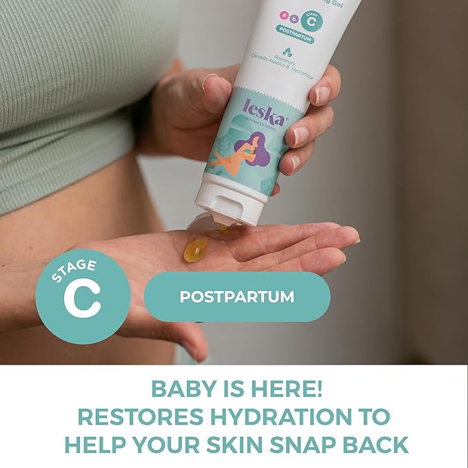LESKA Maternity Post-Pregnancy Gel | STAGE C: RESTORE All-Over Toning Gel (Postpartum) | Part of a Complete 3 Part Pregnancy Skin Care System | New Mom Gifts (4oz)-VivaGrace Women