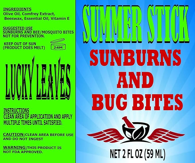 Summer Stick Balm for Sunburns and Bug Bites - Fast Acting and Soothing After Sun Skin Care 2 oz Balm-VivaGrace Women