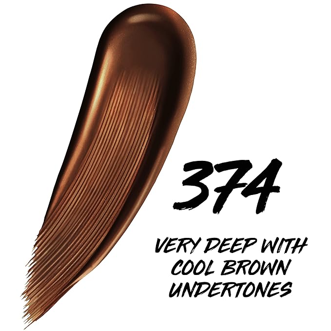 Maybelline Super Stay Up to 24HR Skin Tint, Radiant Light-to-Medium Coverage Foundation, Makeup Infused With Vitamin C, 374, 1 Count-VivaGrace Women