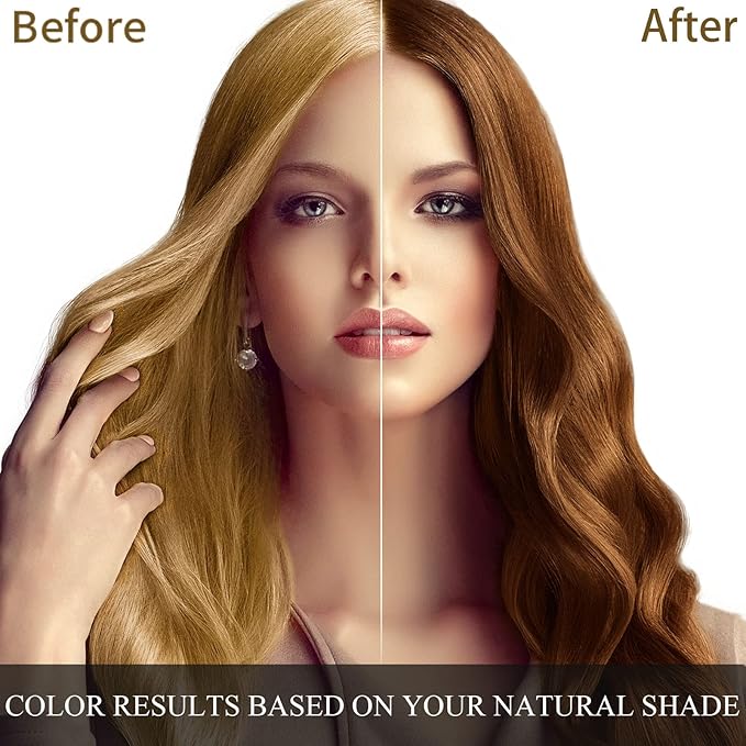 Dark Brown Hair Dye Shampoo 3 in 1 for Gray Coverage for Women Instant Natural Hair Color Shampoo Semi Permanent 500ML - Champu Para Canas Mujer-VivaGrace Women
