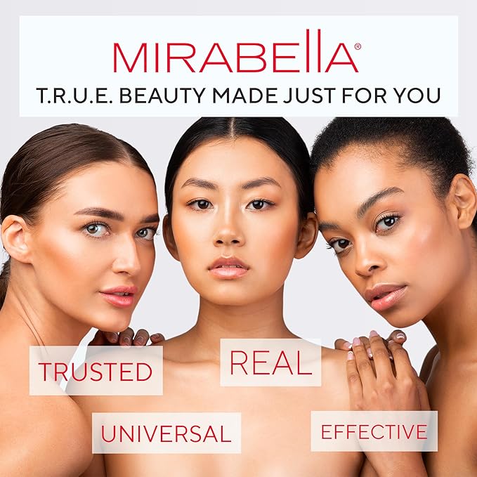 Mirabella Glow Duo, LED Lit Lip Gloss & Hyaluronic Pressed Powder Gift Set - Universal Pressed Powder with LED Light & Mirror - Talc-Free, Paraben & Gluten Free-VivaGrace Women