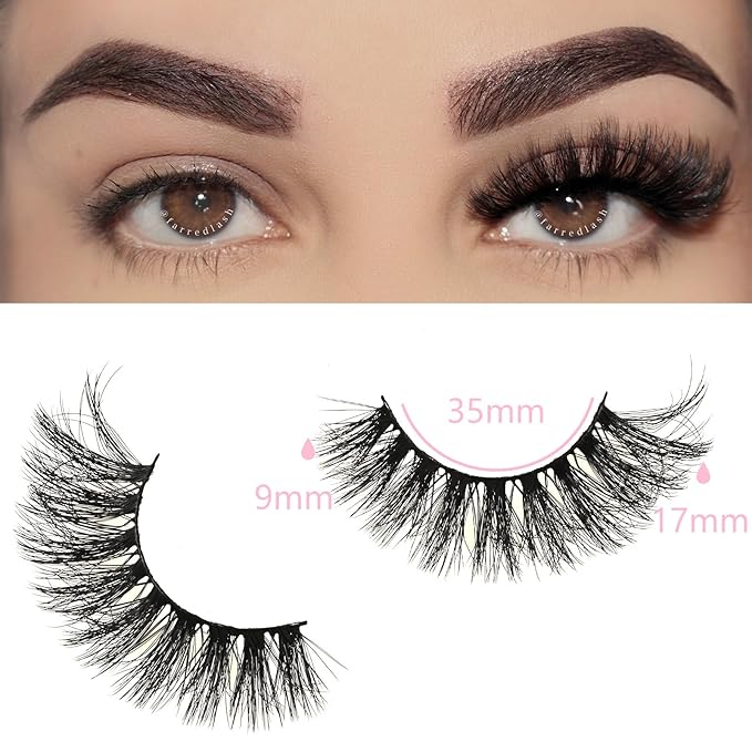 FARRED Cat Eye Lashes Fluffy False Eyelashes 14 Pairs Fake Eyelashes Natural Look Short Natural Lashes Cateye Lash Wispy Volume Eyelash Faux Mink Strip Lashes Pack for Daily Makeup (F27 | 9-17mm)-VivaGrace Women