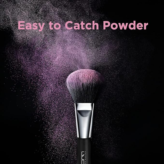 Travel Makeup Brushes Set w/Pouch, 5PCS Double Ended Portable Mini Cosmetic Brushes Kit for Foundation, Eyeshadow, Lip, Blush Make Up Brushes Professional(Black)-VivaGrace Women