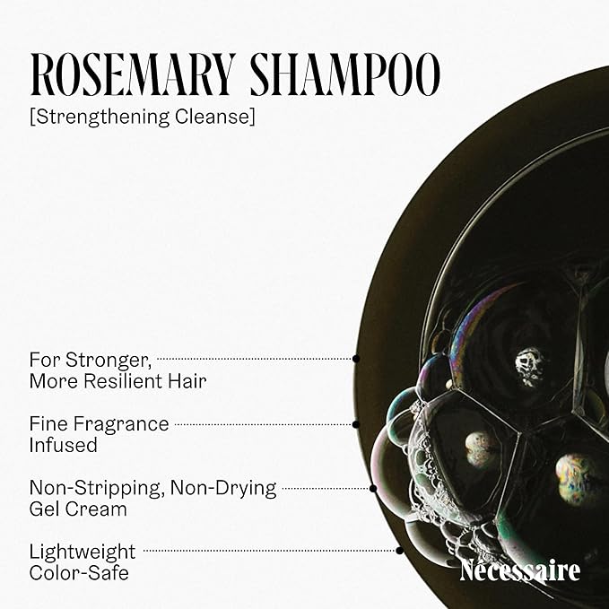 Nécessaire Rosemary Shampoo With Pump | Multi-Protien Strengthening Conditioner For Thinning Hair. For Women + Men. Good For All Hair Types/Textures. Color-Safe. 500 ml / 16.9 oz-VivaGrace Women
