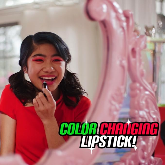 Miraculous Ladybug Cosmetic Lipstick Set - 7 Fruit Scented Color-Changing Lipsticks for Kids - Transforming Lipsticks Turn Pink - Magic Lipsticks Gift Set - Safe & Fun Makeup Kit-VivaGrace Women