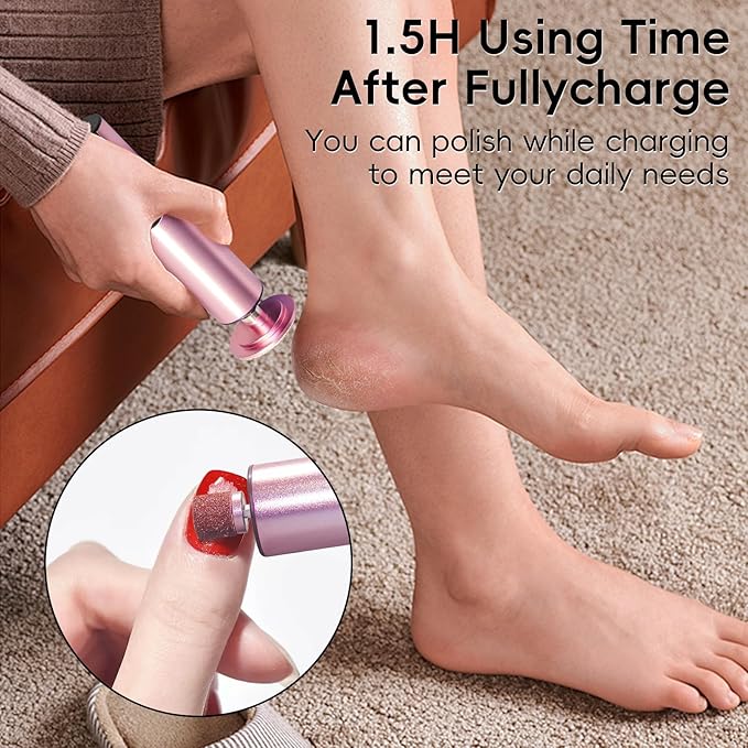 Electric Callus Remover,CHNYNJN Foot File Grinder Tool with Speed Controller and 20pcs Replacement Sandpaper and 10 Sand Rings Disk for Men Women Dead Dry Crack Skin Calluses-VivaGrace Women