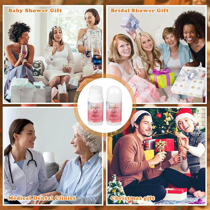 72 Pcs Mini Lip Balm Bulk Gift, 8 Flavors, Christian Themed, Moisturizing for All Skin Types-VivaGrace Women