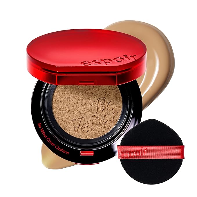 espoir [NEW] Be Velvet Cushion Foundation | Quick and Easy Coverage with Long-lasting Color by Zero Oxidation (#28.5 Ginger Olive, 0.46 Ounce (Pack of 1))-VivaGrace Women
