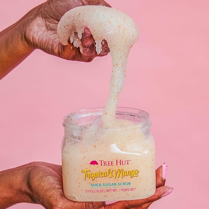 Tree Hut Shea Sugar Scrub Tropical Mango, 18oz, Ultra Hydrating and Exfoliating Scrub for Nourishing Essential Body Care-VivaGrace Women