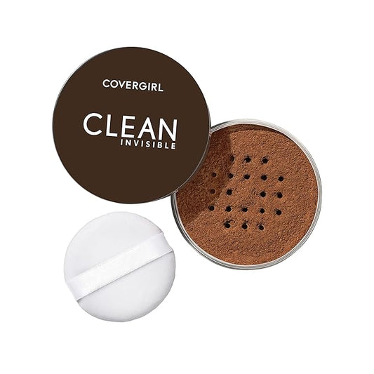 COVERGIRL Clean Invisible Loose Powder - Loose Powder, Setting Powder, Vegan Formula - Translucent Dark, 20g (0.7 oz)-VivaGrace Women