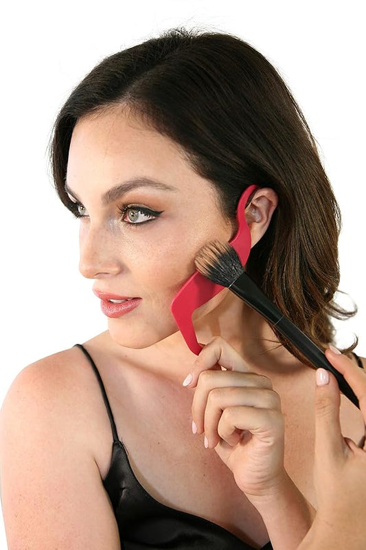 Contour Stencil by Revo - Makeup Kit Brushes Set - Eyebrow Pencil Tint Shaper- Nose Contour Palette Kit Organizer Tool - Contouring Cheeks & Nose - Use w/Foundation Beauty Sponge Bronzer Blush Powder-VivaGrace Women