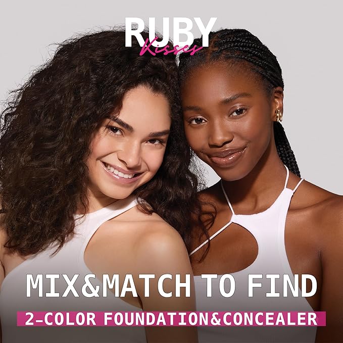 Ruby Kisses 3D Face Creator Cream Foundation & Concealer, 12 Hours Long Lasting, Medium to Full Coverage, Non-Greasy, Ideal for Makeup & Contour Palette (Level 15)-VivaGrace Women