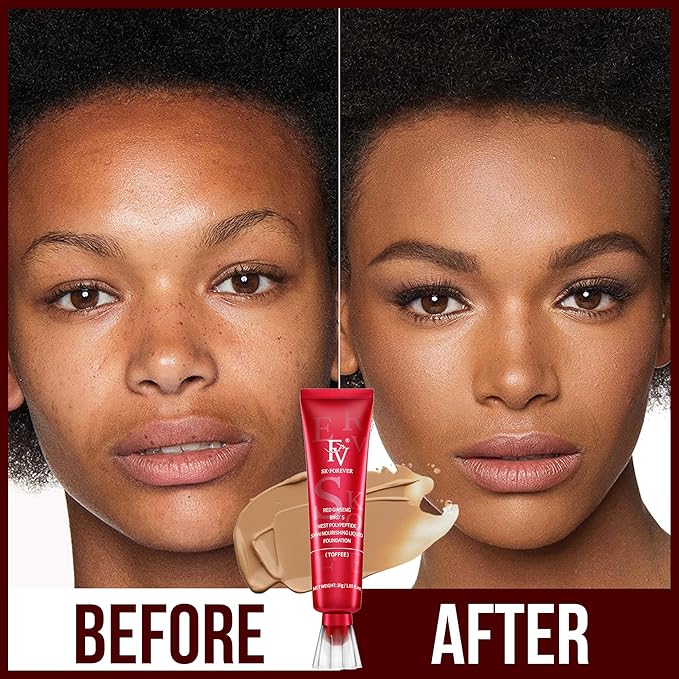 FV Waterproof Foundation with Oil-control, Long Lasting & Lightweight, Buildable Coverage, Matte Foundation for Oily/Normal Skin, Sweat-resistant Liquid Makeup Foundation for Face, 30g, Toffee-VivaGrace Women