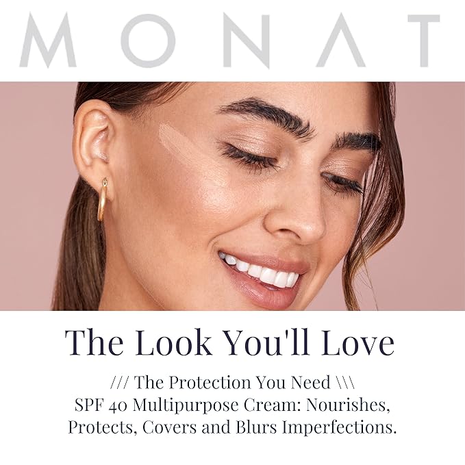 Monat BB Cream SPF 40 - Vanilla Broad-Spectrum Moisturizer, Lightweight Tinted Coverage, Fragrance-Free, 35ml/1.18 fl. oz.-VivaGrace Women