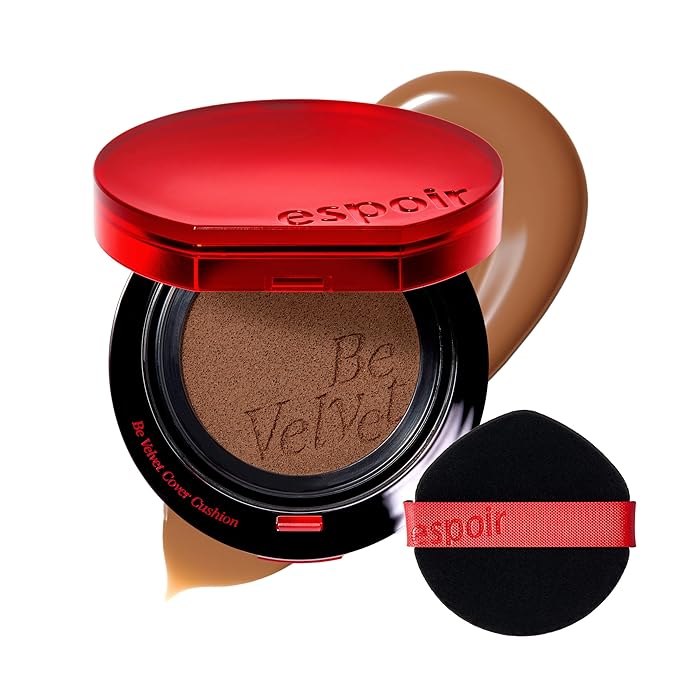 espoir [NEW] Be Velvet Cushion Foundation | Quick and Easy Coverage with Long-lasting Color by Zero Oxidation (#40 Sun Tan, 0.46 Ounce (Pack of 1))-VivaGrace Women