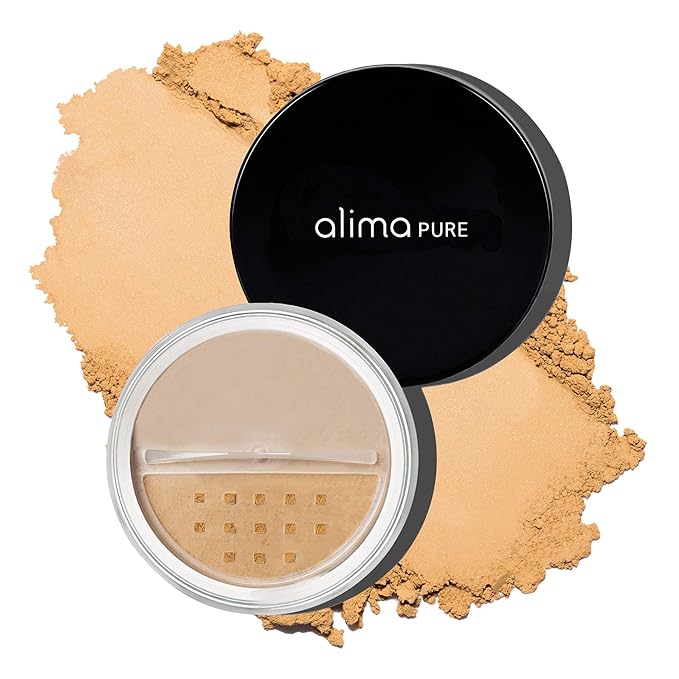 Alima Pure Matte Foundation Loose Mineral Powder Foundation Makeup, Loose Powder Makeup Oil Free Talc Free Powder, Natural Makeup Mineral Foundation Full Coverage Natural Foundation Powder .15 oz/4.5g-VivaGrace Women