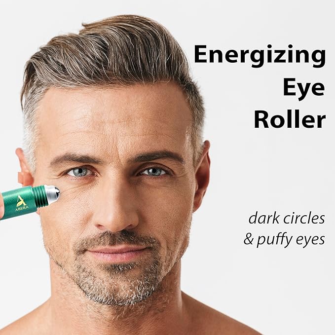 Abera Eye Roller Serum with Mint Essence, Vitamin C and Peptides - Energizing Serum for Dark Circles and Puffiness, Fine Lines Serum, 0.34 fl oz-VivaGrace Women