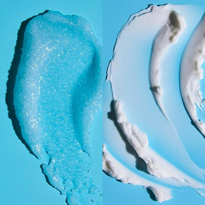 Ocean Glow Shea Sugar Scrub And Whipped Shea Body Butter Bundled With Beauty Patooty Self-Care Kit - Makeup Bag, Lip Balm, And Sleep Mask-VivaGrace Women