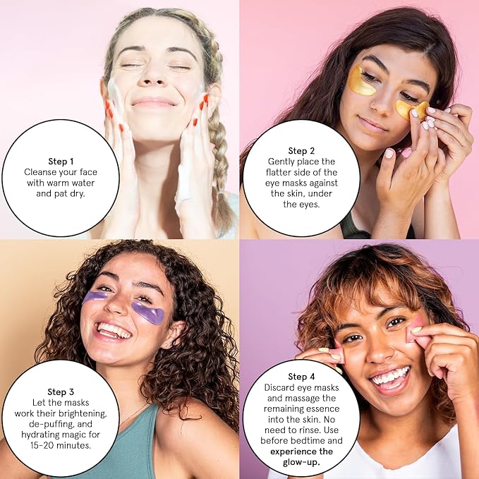 grace & stella Under Eye Patches for Puffy Eyes and Dark Circles (Retinol, 48 Pairs) Restoring Gel Under Eye Masks with Hyaluronic Acid - Vegan Cruelty-Free Skincare Birthday Gifts for Women