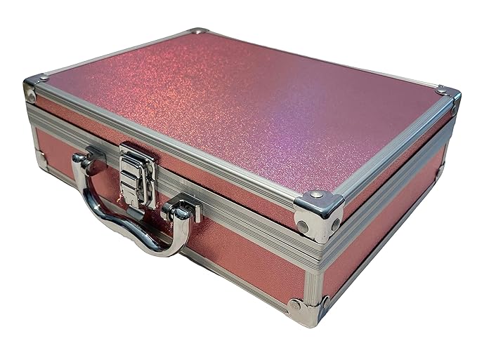 BR Carry All Trunk Professional Makeup Kit - Eyeshadow, Eyeliner, Lip Stick All In One Clear Case (RedCase)-VivaGrace Women