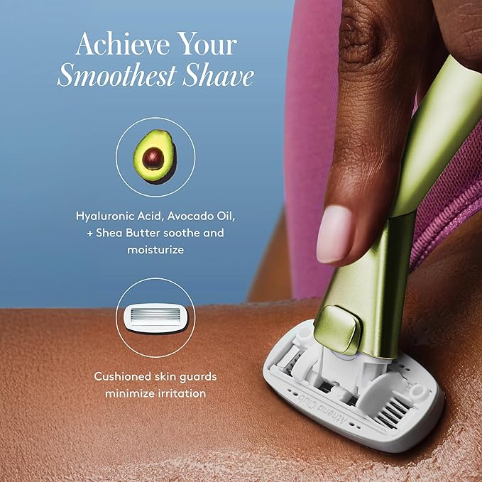 Women's Razor Shave Kit, 1 Matchpoint Razor Handle + 6 Blade Refills-VivaGrace Women