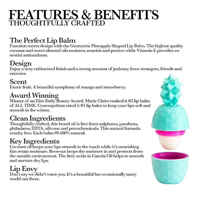 Pineapple Lip Balm - Key Lime or Strawberry-Mango (Teal) Key Lime-VivaGrace Women