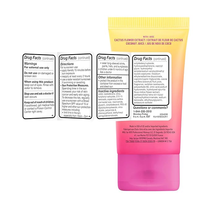 NYX PROFESSIONAL MAKEUP Blurscreen SPF 30 Primer, 3-in-1 Blurring Makeup Primer with Sunscreen, Vegan Formula with No White Cast or Greasy Feeling-VivaGrace Women