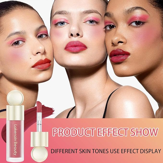 Liquid Blush,Natural Soft Cream Face Blush Matte Cheek Tint,Lightweight,Moisturizing,Waterproof,Long Lasting Face Blush Stick(5#)-VivaGrace Women