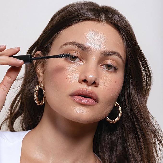 Saie Mini Mascara 101 - Lash Lengthening Mascara for Thick, Bold, Lifted Lashes - Buildable Eye Makeup Formulated to Strengthen and Condition with Rich Nutrients - Black (0.17 oz)-VivaGrace Women