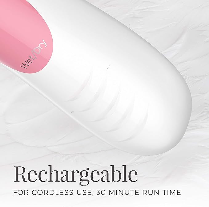 Remington WDF4821US Smooth & Silky Electric Shaver for Women, 3-Blade Cordless Foil Shaver and Bikini Trimmer for Wet or Dry Use, Pink-VivaGrace Women