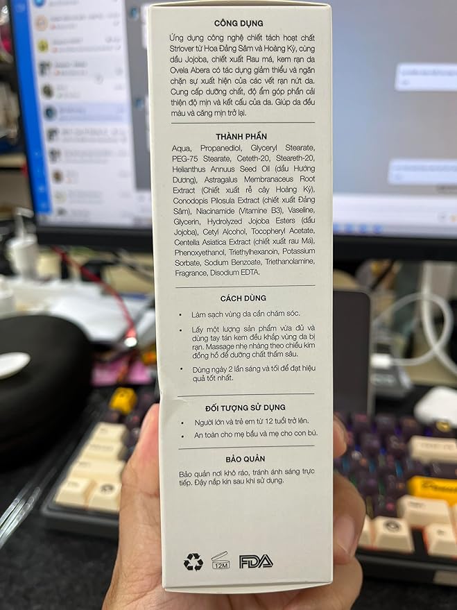 Abera Ovela Stretch Mark Cream, Stretch Marks Treatment For Pregnancy and Weight Fluctuations, Effective Treatment for Stretchmarks in All Skin Types (A. 1 Box + Ice Roller)-VivaGrace Women