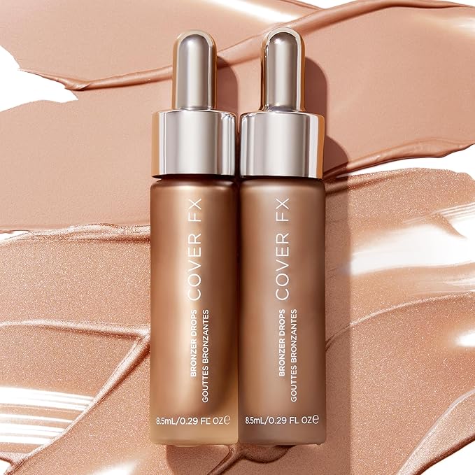 COVER FX Custom Bronzer Drops - Sunkissed: Neutral Bronze - 1 Fl Oz - Radiant Glow Liquid Bronzer - Customizable Color-VivaGrace Women