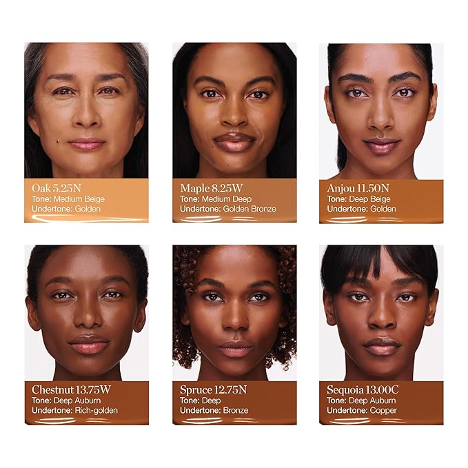 Ogee Complexion Perfecting Liquid Foundation - Lightweight Tinted Moisturizer For Face (Spruce 12.75N - Deep, Bronze Undertones) - with Vitamin C & Jojoba Oil - Certified Organic & Made in USA-VivaGrace Women