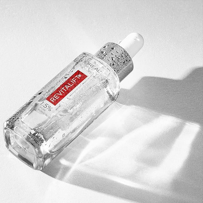 L'Oreal Paris Revitalift 1.5% Pure Hyaluronic Acid Face Serum 1.0 oz + True Match Lumi Glotion Natural Glow Enhancer Lotion, Medium 1.35 fl. oz, 1 kit-VivaGrace Women