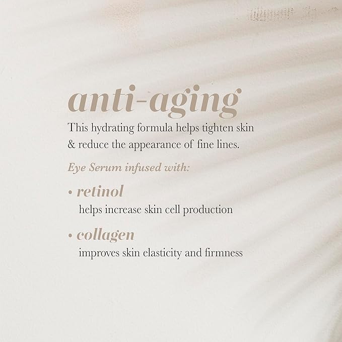 Pearlesssence Anti-Aging Eye Serum (Retinol + Collagen) - Helps Reduce Fine Lines & Wrinkles | Gentle & Lightweight Formula | Plumps & Tightens | Made in USA & Free (1oz)-VivaGrace Women