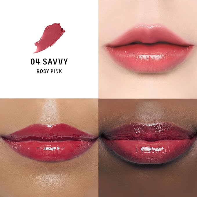 BRAYE Lipsleek Lip Balm, Monochromatic Cream Blush 2-in-1 Face Makeup, Hydrating & Mood Buildable, Vegan + Cruelty-Free Glow for Cheeks l 04 Savvy-VivaGrace Women