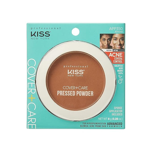 KISS Cover and Care Acne Control Pressed Powder- APP350 (Almond)-VivaGrace Women