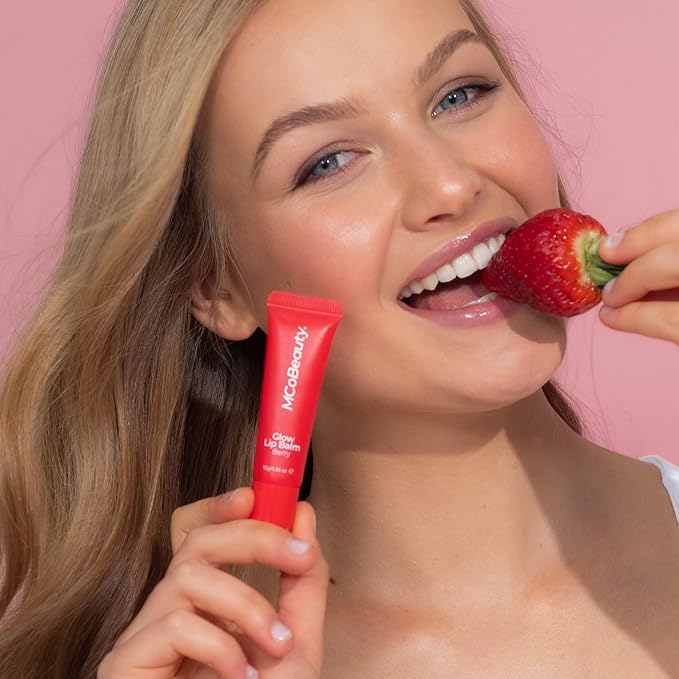 MCoBeauty Glow Lip Balm, Berry, Nourishing Tint for Luscious Lips, Vegan, Cruelty Free Cosmetics-VivaGrace Women