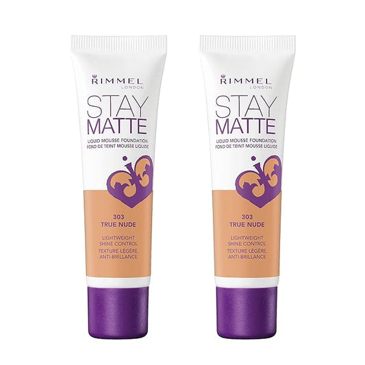 Rimmel, Stay Matte Foundation, True Nude 2 Count(Pack of 1)-VivaGrace Women