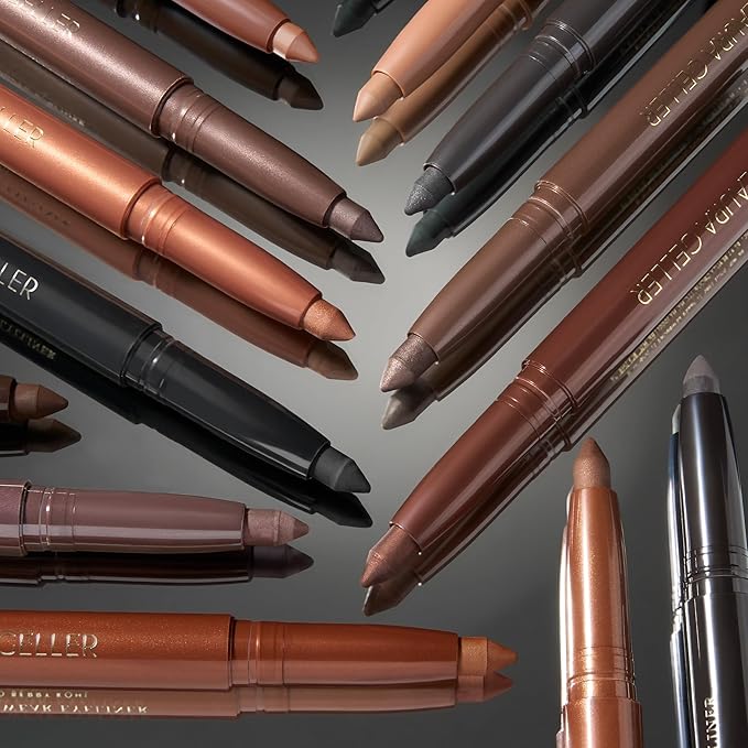 LAURA GELLER NEW YORK Kajal Longwear Kohl Eyeliner Pencil - Soft Slate Kohl - Caffeine and Vitamin E - Smooth & Blendable Liner - Built-In Sharpener-VivaGrace Women