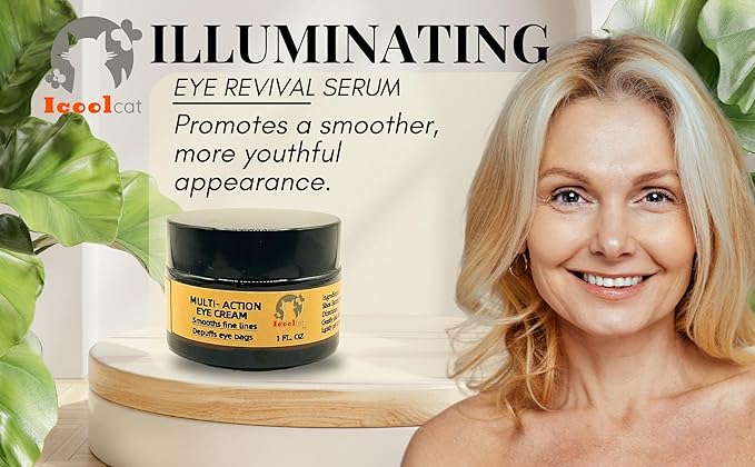 Anti-Aging Eye Cream with Squalane, Nicotinamide, and Panthenol (B5) for Dark Circles, Puffiness, and Fine Lines - 1oz-VivaGrace Women