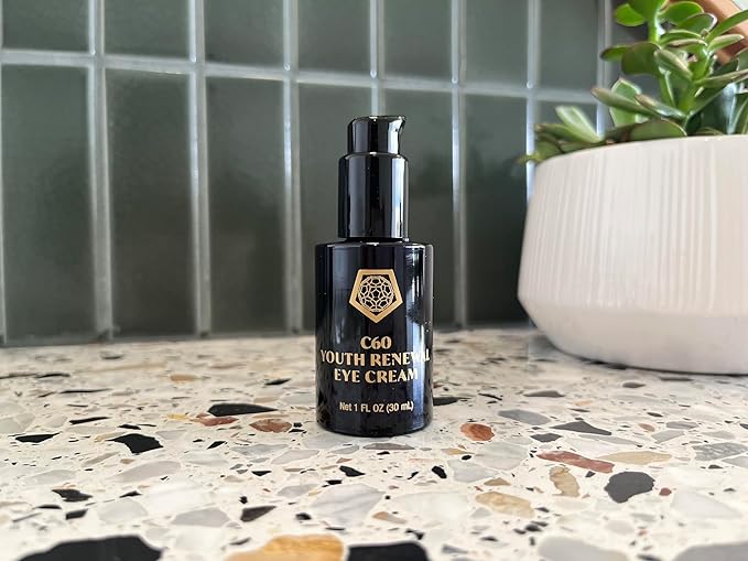 C60 Skincare - Age-Defying Antioxidant Protection - Reduce Wrinkles, Heal Skin, Non-Greasy - Face, Body, Bug Bites, Scarring - Organic Avocado Oil, 99.99% Pure (Regular, C60 Eye Cream)-VivaGrace Women