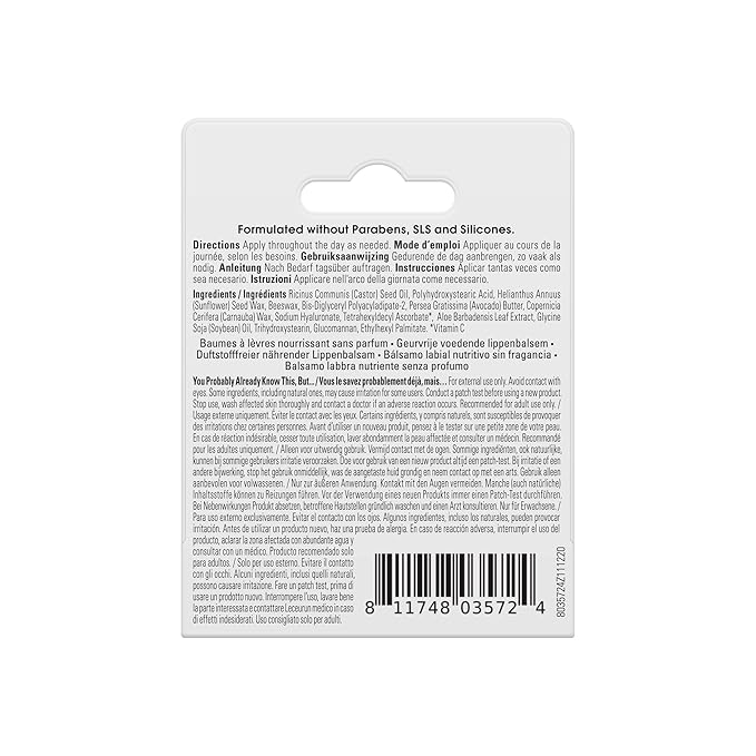 Yes To Fragrance-Free Avocado Nourishing Lip Balm, Moisturizing Non-Sticky Salve To Replenish Lips With Nutrients, With Omega-3 Fatty Acids & Hyaluronic Acid, Natural & Cruelty Free, 0.15 Oz, 3-Pack-VivaGrace Women
