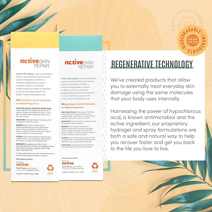 Active Skin Repair - First Aid Natural & Non-Toxic Healing Ointment & Antiseptic Spray for Minor Cuts, Wounds, Scrapes, Rashes, Sunburns, and Other Skin Irritations (Bundle, Combo, 3 oz Each)-VivaGrace Women