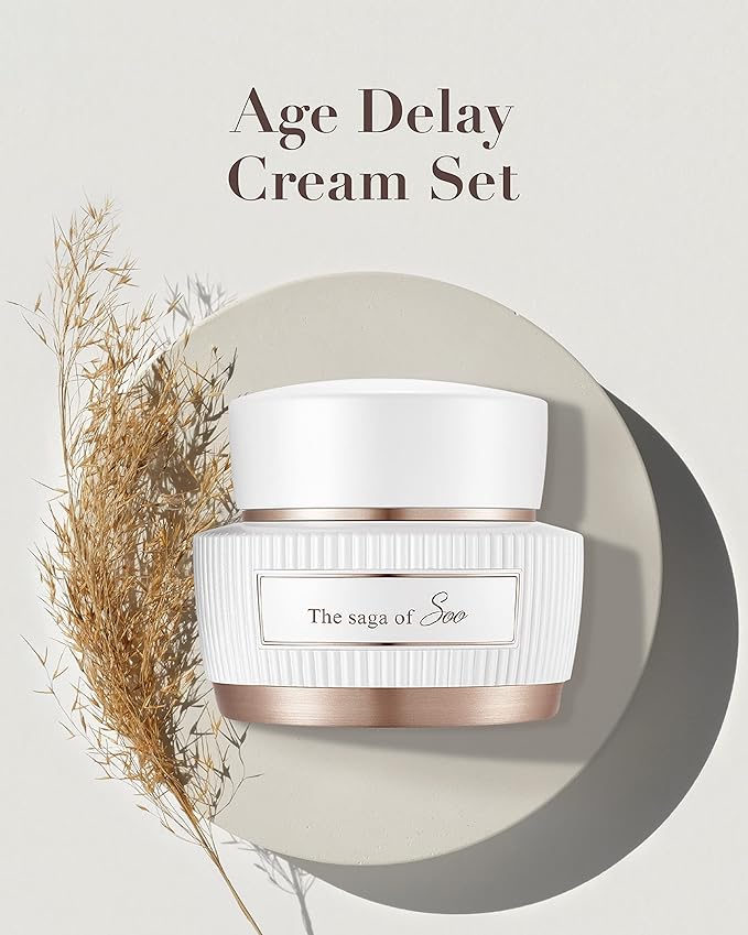 Sooryehan SAGA OF SOO BOTANICAL ENERGY AGE DELAY CREAM GIFT SET (150 ml / 5.07 Fl Oz) - Korean Skin Care by LG BEAUTY. Botanical Energy Cream, Boosting Toner, Balancing Moisturizer, Foam Cleanser.-VivaGrace Women