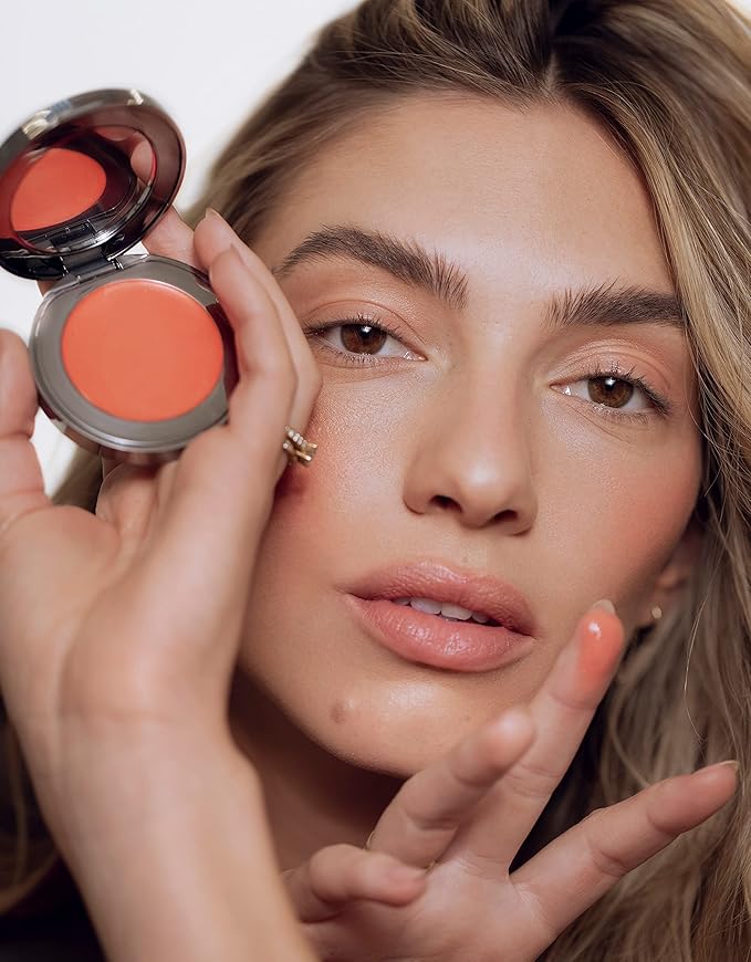RÓEN - Cheeky Cream Blush | Vegan, Cruelty-Free, Clean Makeup (Peach Flush)-VivaGrace Women