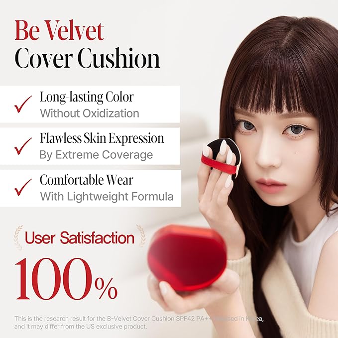 espoir [NEW] Be Velvet Cushion Foundation | Quick and Easy Coverage with Long-lasting Color by Zero Oxidation (#28 Ginger, 0.46 Ounce (Pack of 1))-VivaGrace Women