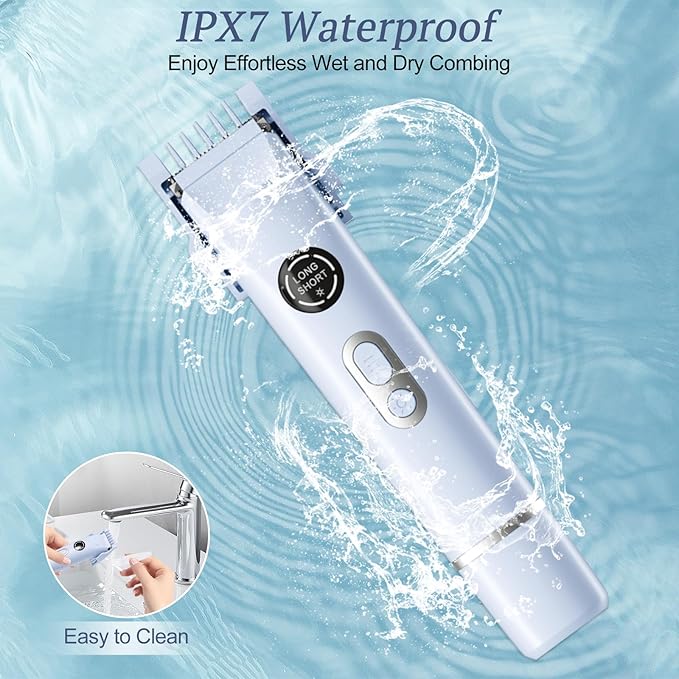 Bikini Trimmer for Women, 4 in 1 Wet/Dry Electric Razors for Women - Dual Head, Painless Rechargeable Portable Womens Razors for Shaving Set for Face, Nose, Eyebrows, Armpits, Bikini Area (Blue)-VivaGrace Women