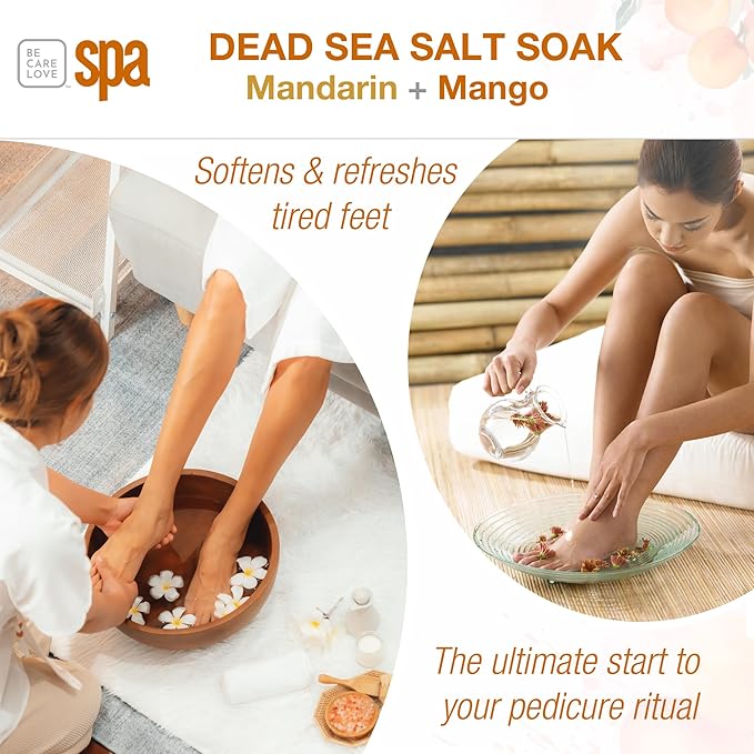 BCL SPA Dead Sea Salt Soak, Mandarin + Mango, 16 oz-VivaGrace Women
