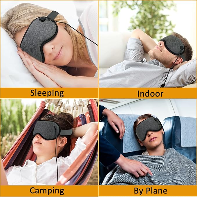 Heated Steam Eye Mask, Warm Compress For Eyes, Pressure Relief Eye Mask For Sleeping, Relieve Eye Fatigue and Eye Strain-VivaGrace Women